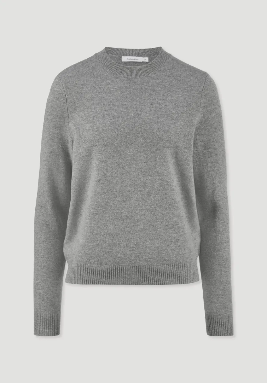 hessnatur Strick Pullover Regular aus Bio-Merinowolle mit Cashmere von grau Best