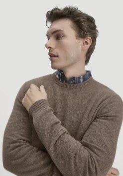 hessnatur Strick Pullover Regular aus Bio-Merinowolle mit Cashmere von sand New
