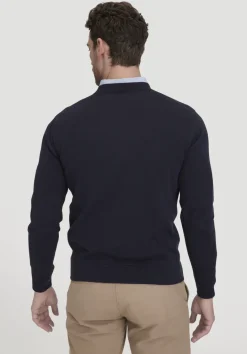 hessnatur Strick Pullover Regular aus reiner Bio-Baumwolle von marine Clearance