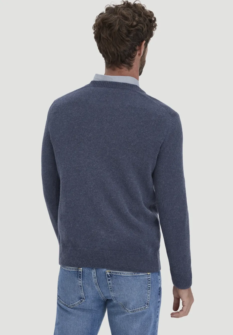 hessnatur Strick Pullover Regular aus Bio-Merinowolle mit Bio-Baumwolle von mitternachtsblau Online