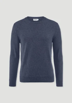 hessnatur Strick Pullover Regular aus Bio-Merinowolle mit Bio-Baumwolle von mitternachtsblau Online