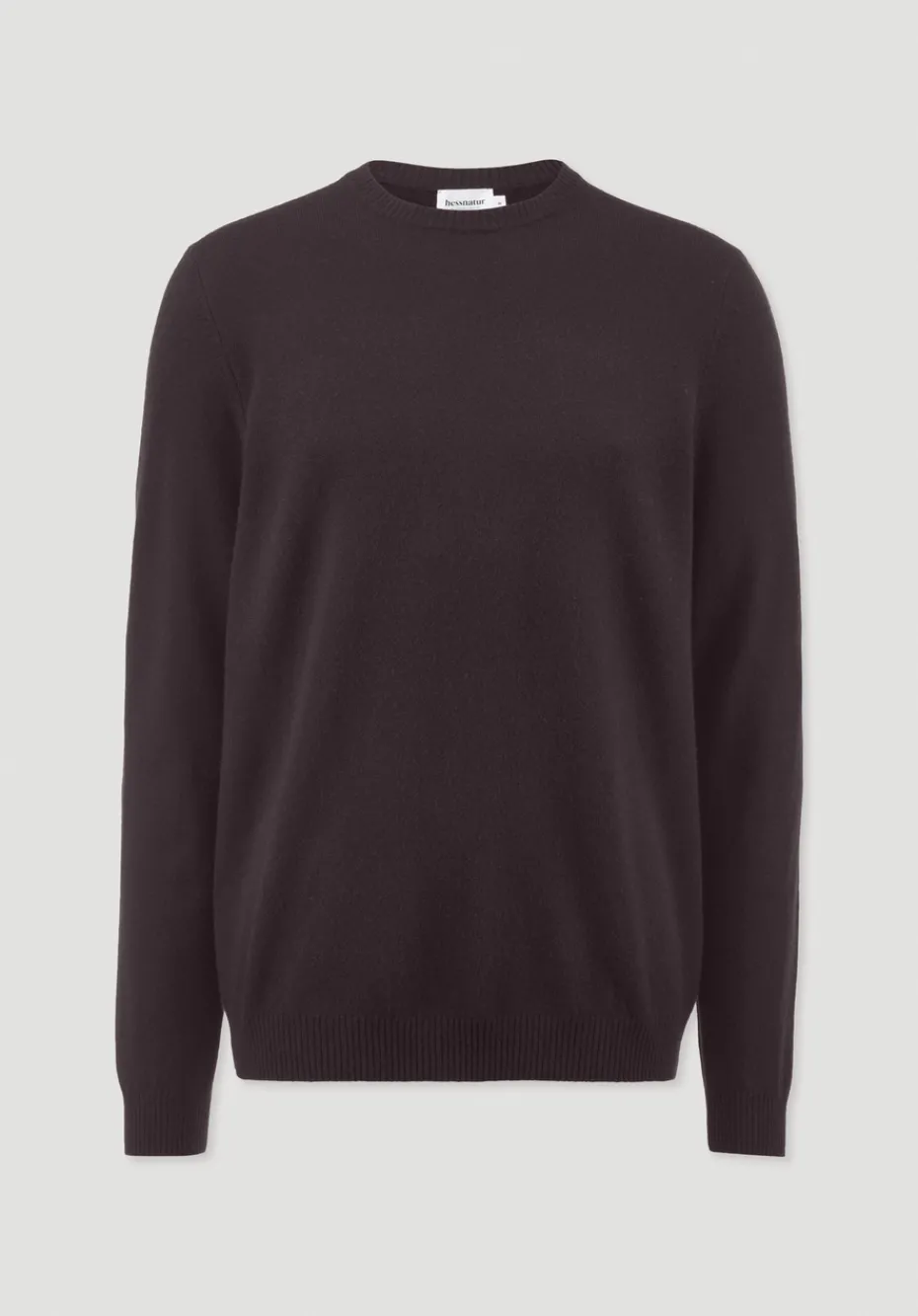 hessnatur Strick Pullover Regular aus Bio-Merinowolle mit Cashmere von schwarzbeere Clearance