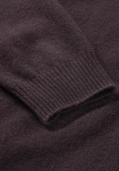 hessnatur Strick Pullover Regular aus Bio-Merinowolle mit Cashmere von schwarzbeere Clearance