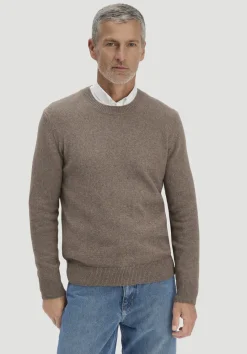 hessnatur Strick Pullover Regular aus Bio-Merinowolle mit Bio-Baumwolle von camel Best