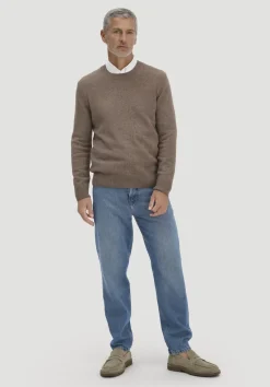 hessnatur Strick Pullover Regular aus Bio-Merinowolle mit Bio-Baumwolle von camel Best
