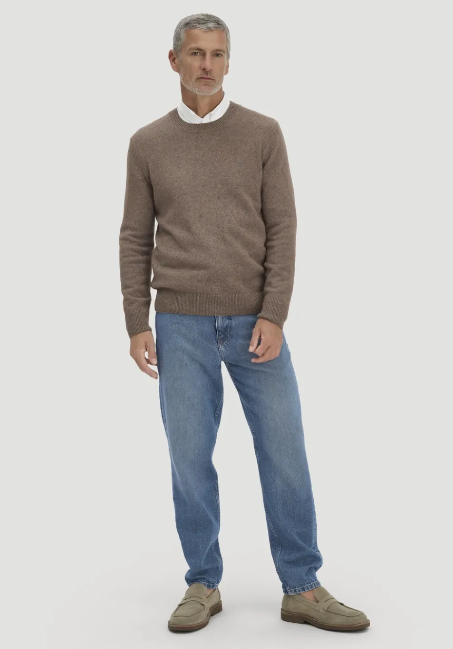 hessnatur Strick Pullover Regular aus Bio-Merinowolle mit Bio-Baumwolle von camel Best