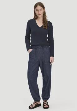hessnatur Strick Pullover Regular aus reiner Bio-Baumwolle von marine Sale