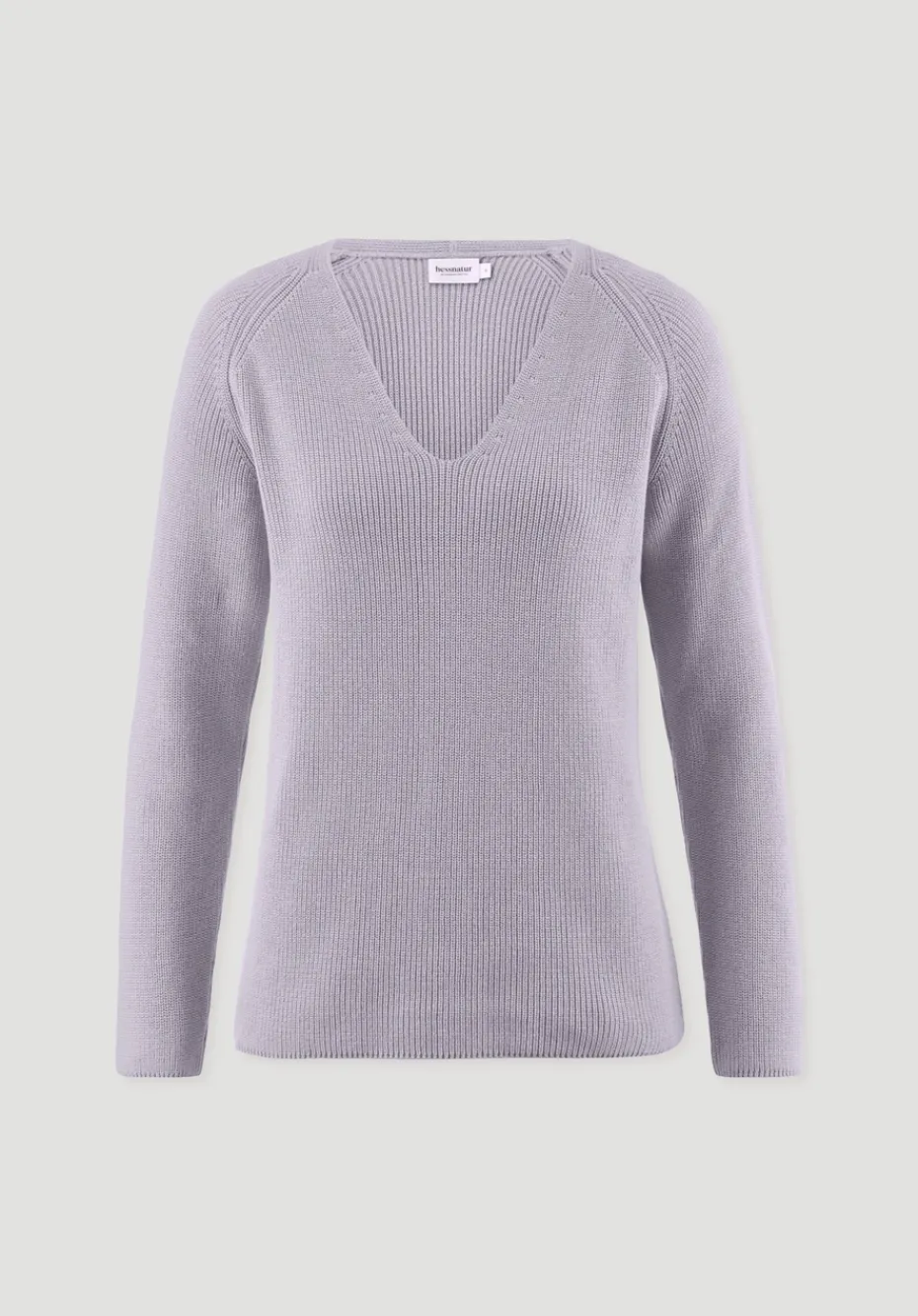 hessnatur Strick Pullover Regular aus reiner Bio-Baumwolle von pastell lavendel New