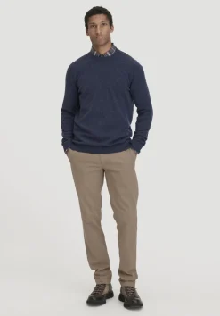 hessnatur Strick Pullover Regular aus Bio-Merinowolle mit Cashmere von dunkelblau Outlet