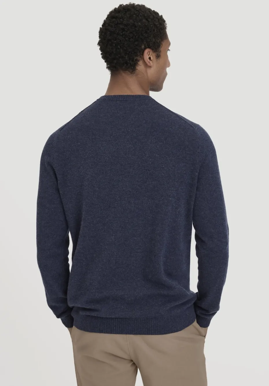 hessnatur Strick Pullover Regular aus Bio-Merinowolle mit Cashmere von dunkelblau Outlet