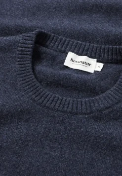 hessnatur Strick Pullover Regular aus Bio-Merinowolle mit Cashmere von dunkelblau Outlet