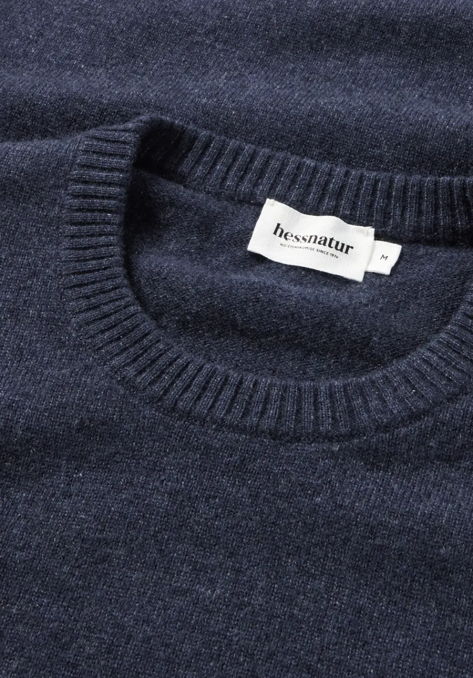 hessnatur Strick Pullover Regular aus Bio-Merinowolle mit Cashmere von dunkelblau Outlet