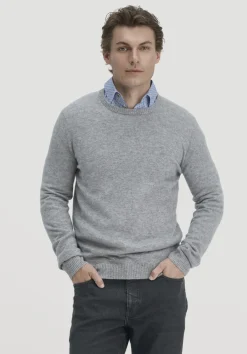 hessnatur Strick Pullover Regular BETTER RECYCLING aus reinem Cashmere von hellgrau Hot