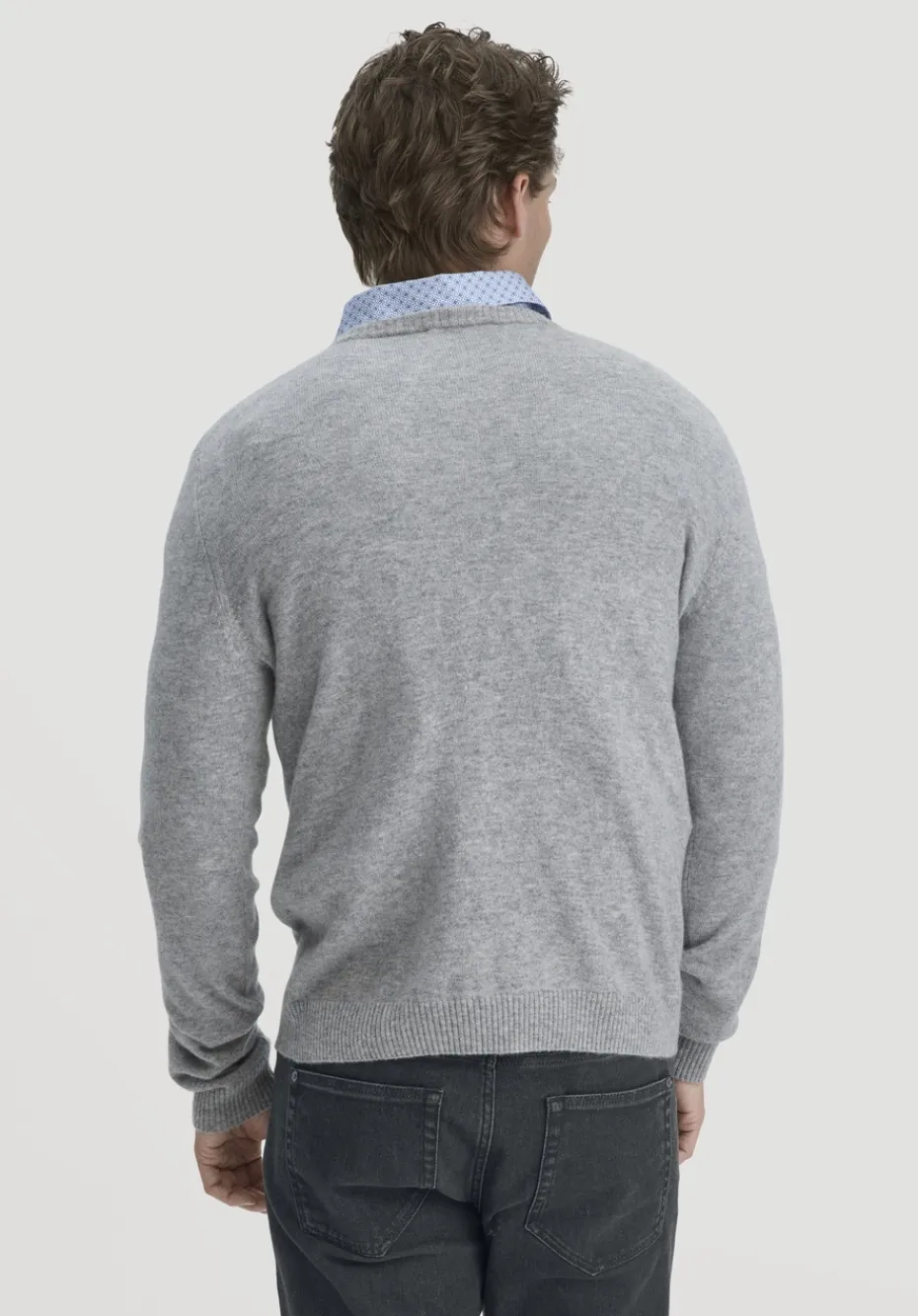 hessnatur Strick Pullover Regular BETTER RECYCLING aus reinem Cashmere von hellgrau Hot