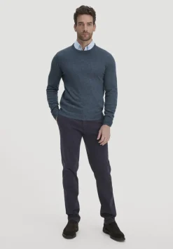 hessnatur Strick Pullover Regular BETTER RECYCLING aus reinem Cashmere von helles jeansblau Online