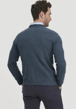hessnatur Strick Pullover Regular BETTER RECYCLING aus reinem Cashmere von helles jeansblau Online