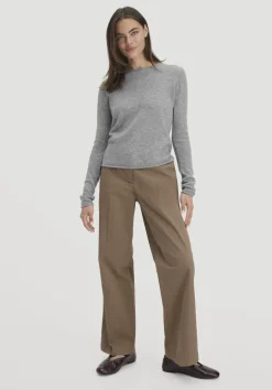 hessnatur Strick Pullover Regular BETTER RECYCLING aus reinem Cashmere von hellgrau Clearance
