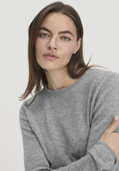 hessnatur Strick Pullover Regular BETTER RECYCLING aus reinem Cashmere von hellgrau Clearance