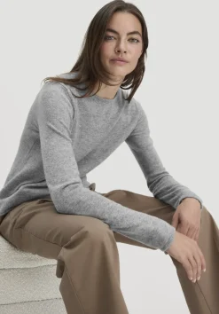 hessnatur Strick Pullover Regular BETTER RECYCLING aus reinem Cashmere von hellgrau Clearance