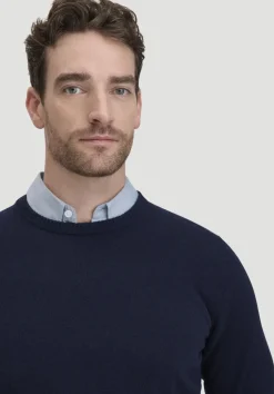 hessnatur Strick Pullover Regular BETTER RECYCLING aus reinem Cashmere von marine Outlet