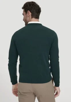 hessnatur Strick Pullover Regular BETTER RECYCLING aus reinem Cashmere von petrolgrün Sale