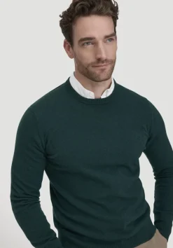 hessnatur Strick Pullover Regular BETTER RECYCLING aus reinem Cashmere von petrolgrün Sale