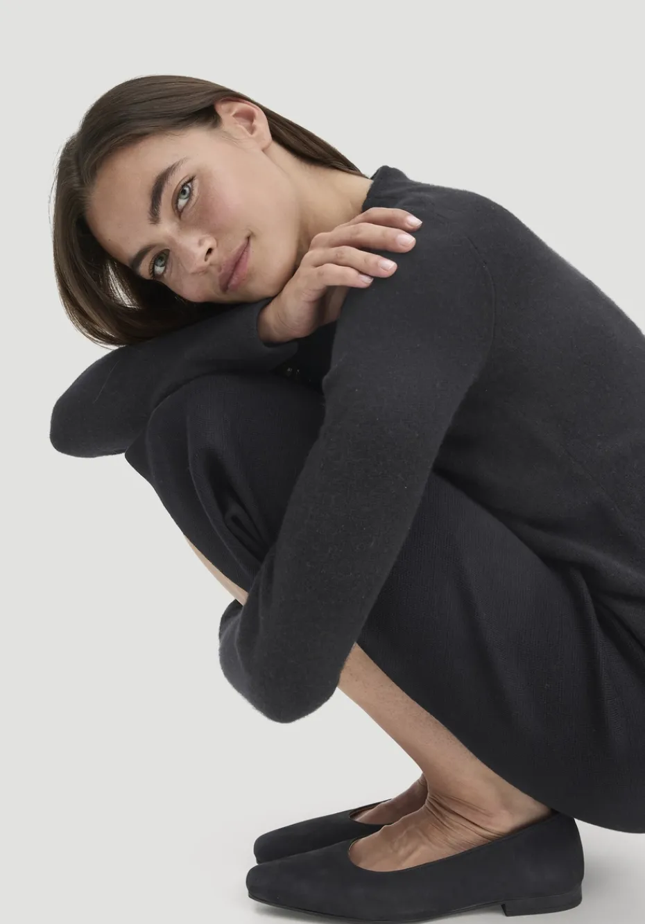 hessnatur Strick Pullover Regular BETTER RECYCLING aus reinem Cashmere von schwarz Clearance