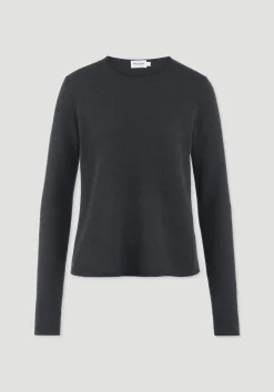 hessnatur Strick Pullover Regular BETTER RECYCLING aus reinem Cashmere von schwarz Clearance