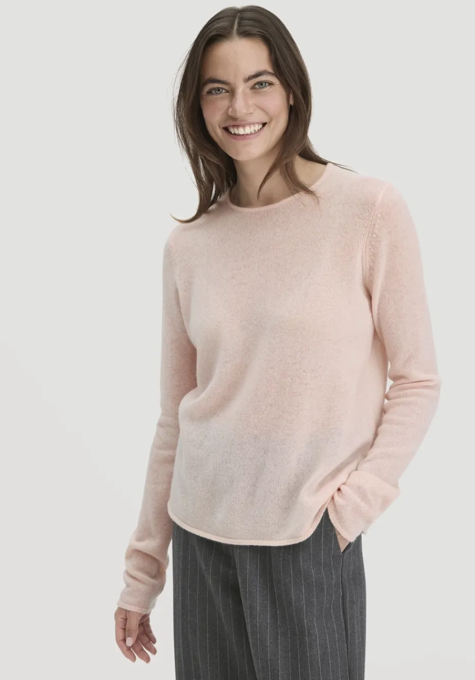 hessnatur Strick Pullover Regular BETTER RECYCLING aus reinem Cashmere von rosé Discount