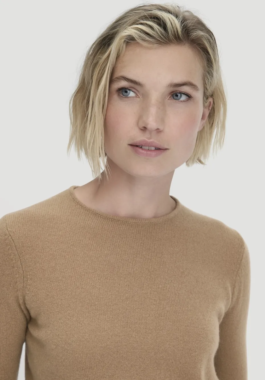 hessnatur Strick Pullover Regular BETTER RECYCLING aus reinem Cashmere von dunkles camel Hot