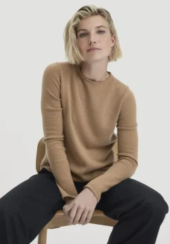hessnatur Strick Pullover Regular BETTER RECYCLING aus reinem Cashmere von dunkles camel Hot