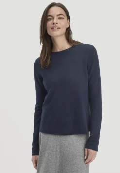 hessnatur Strick Pullover Regular BETTER RECYCLING aus reinem Cashmere von marine Hot