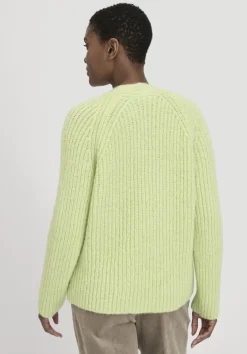 hessnatur Strick Pullover Relaxed aus Alpaka mit Bio-Baumwolle von maigrün Hot