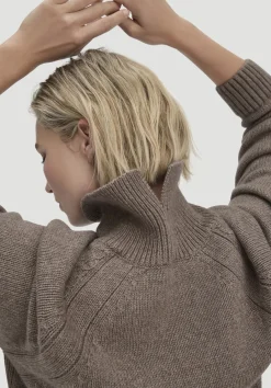 hessnatur Strick Pullover Relaxed aus Bio-Merinowolle mit Bio-Baumwolle von camel Clearance
