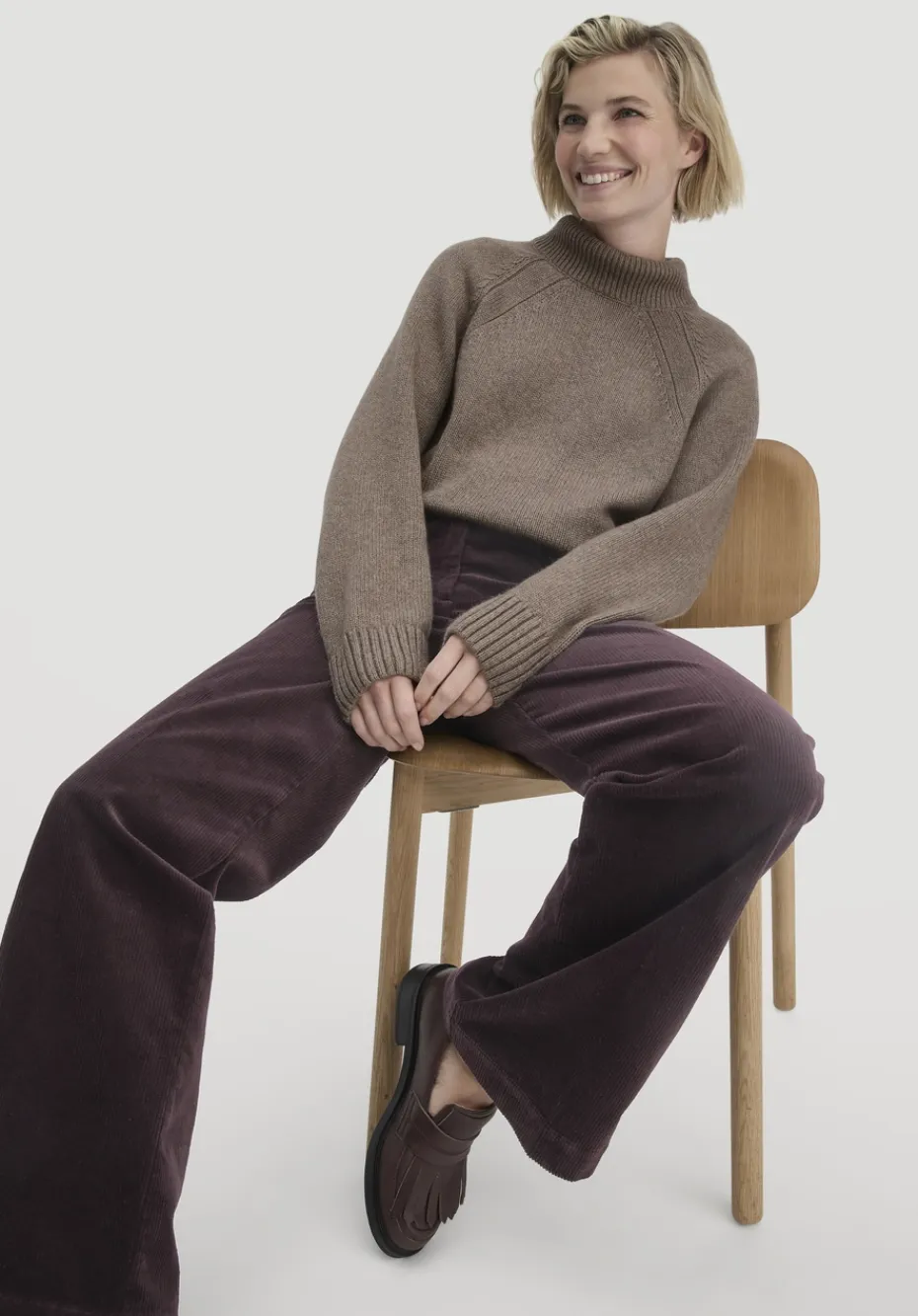 hessnatur Strick Pullover Relaxed aus Bio-Merinowolle mit Bio-Baumwolle von camel Clearance