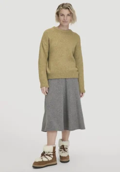 hessnatur Strick Pullover Relaxed aus Alpaka mit Bio-Baumwolle von messing Hot
