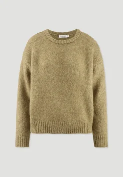 hessnatur Strick Pullover Relaxed aus Alpaka mit Bio-Baumwolle von messing Hot