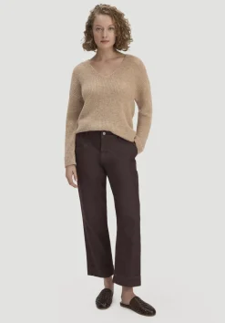 hessnatur Strick Pullover Relaxed aus reinem Alpaka von mandelbraun Hot