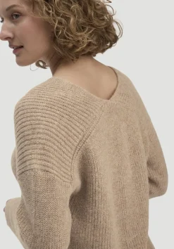 hessnatur Strick Pullover Relaxed aus reinem Alpaka von mandelbraun Hot