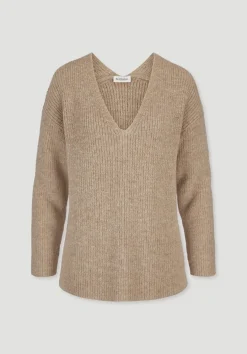 hessnatur Strick Pullover Relaxed aus reinem Alpaka von mandelbraun Hot