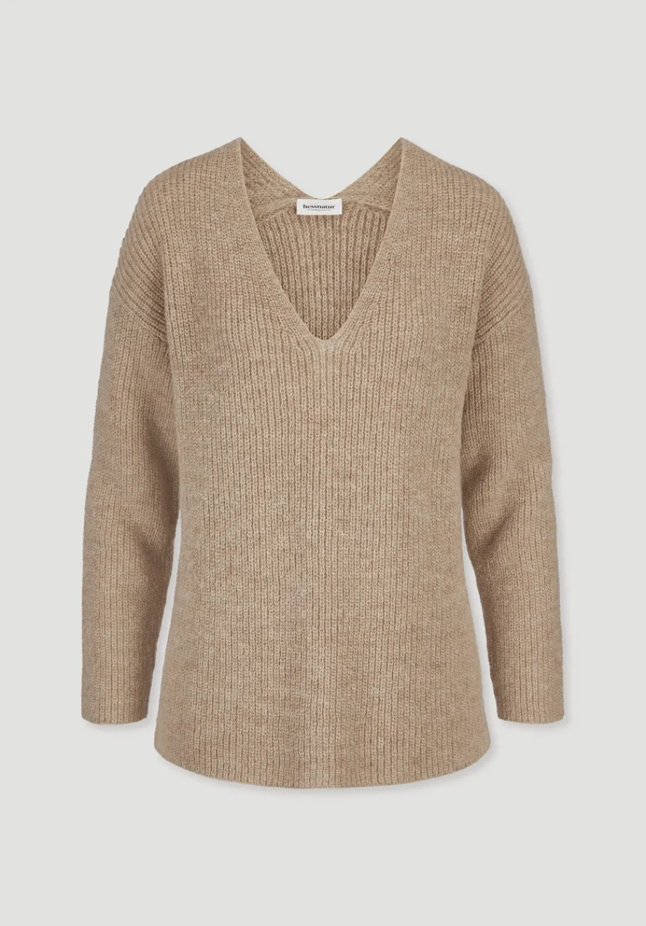 hessnatur Strick Pullover Relaxed aus reinem Alpaka von mandelbraun Hot