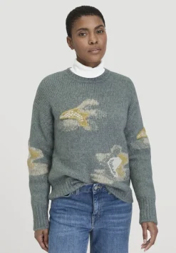 hessnatur Strick Pullover Relaxed aus Alpaka mit Baumwolle von fichtengrün Clearance