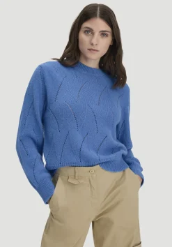 hessnatur Strick Pullover Relaxed aus reinem Alpaka von kornblume Hot