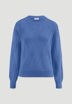 hessnatur Strick Pullover Relaxed aus reinem Alpaka von kornblume Hot