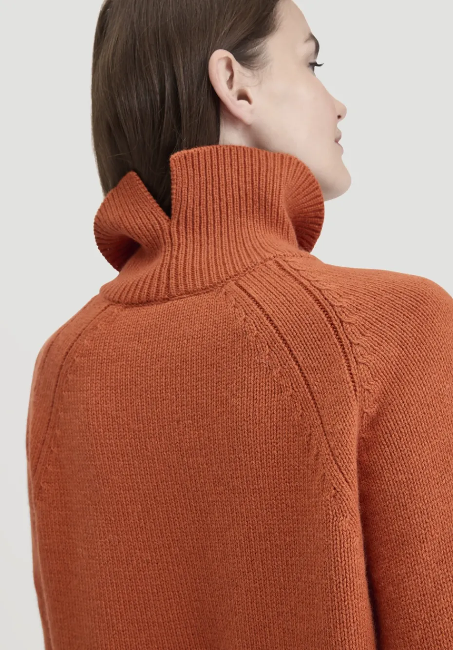hessnatur Strick Pullover Relaxed aus Bio-Merinowolle mit Bio-Baumwolle von rotorange
