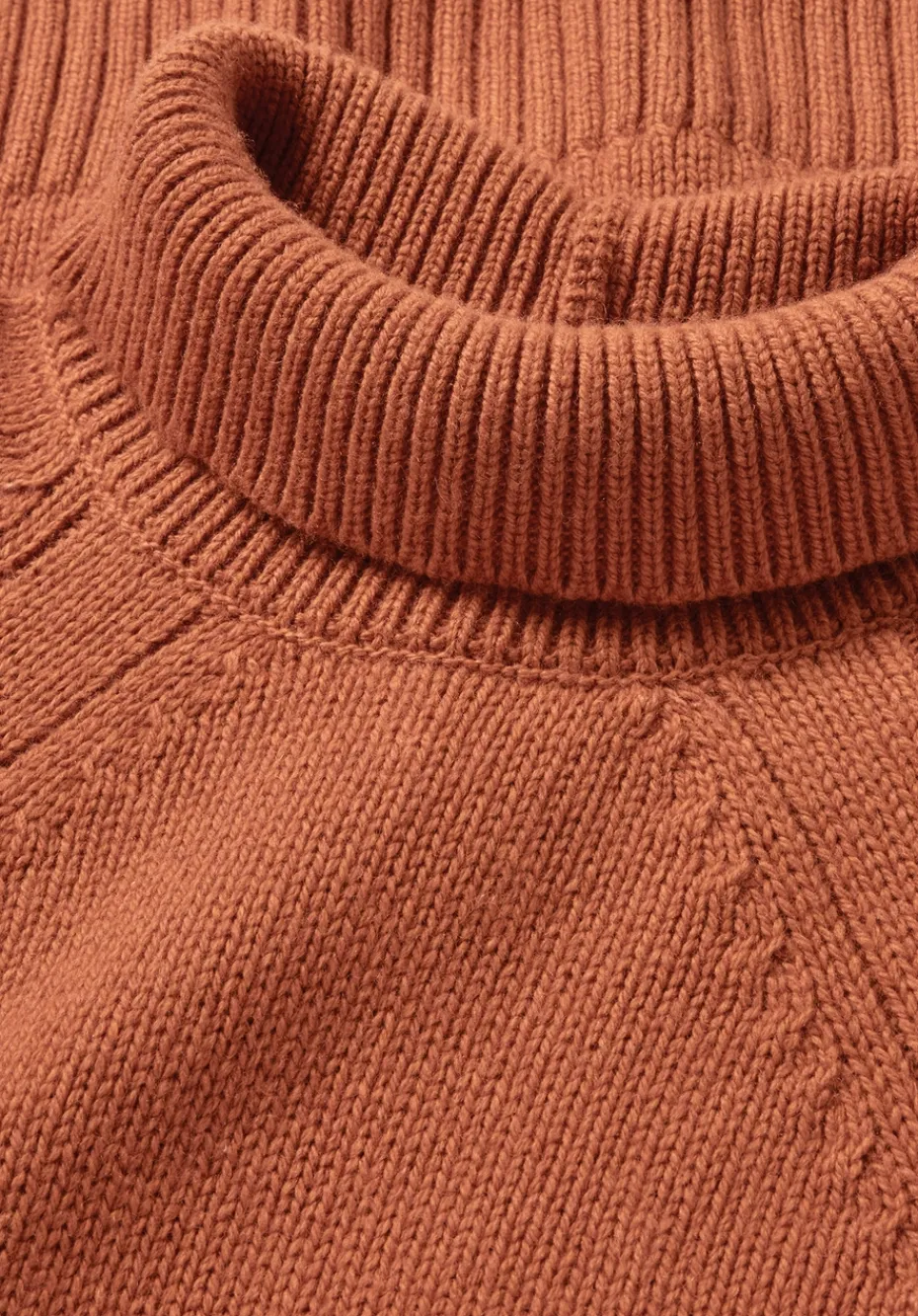 hessnatur Strick Pullover Relaxed aus Bio-Merinowolle mit Bio-Baumwolle von rotorange