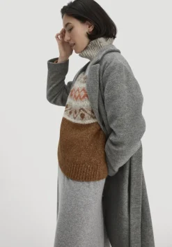 hessnatur Strick Pullover Relaxed aus Alpaka mit Bio-Baumwolle von cognac Sale