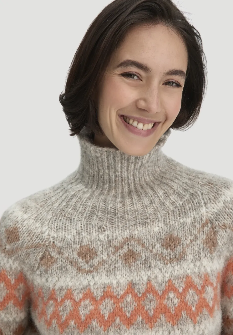 hessnatur Strick Pullover Relaxed aus Alpaka mit Bio-Baumwolle von cognac Sale