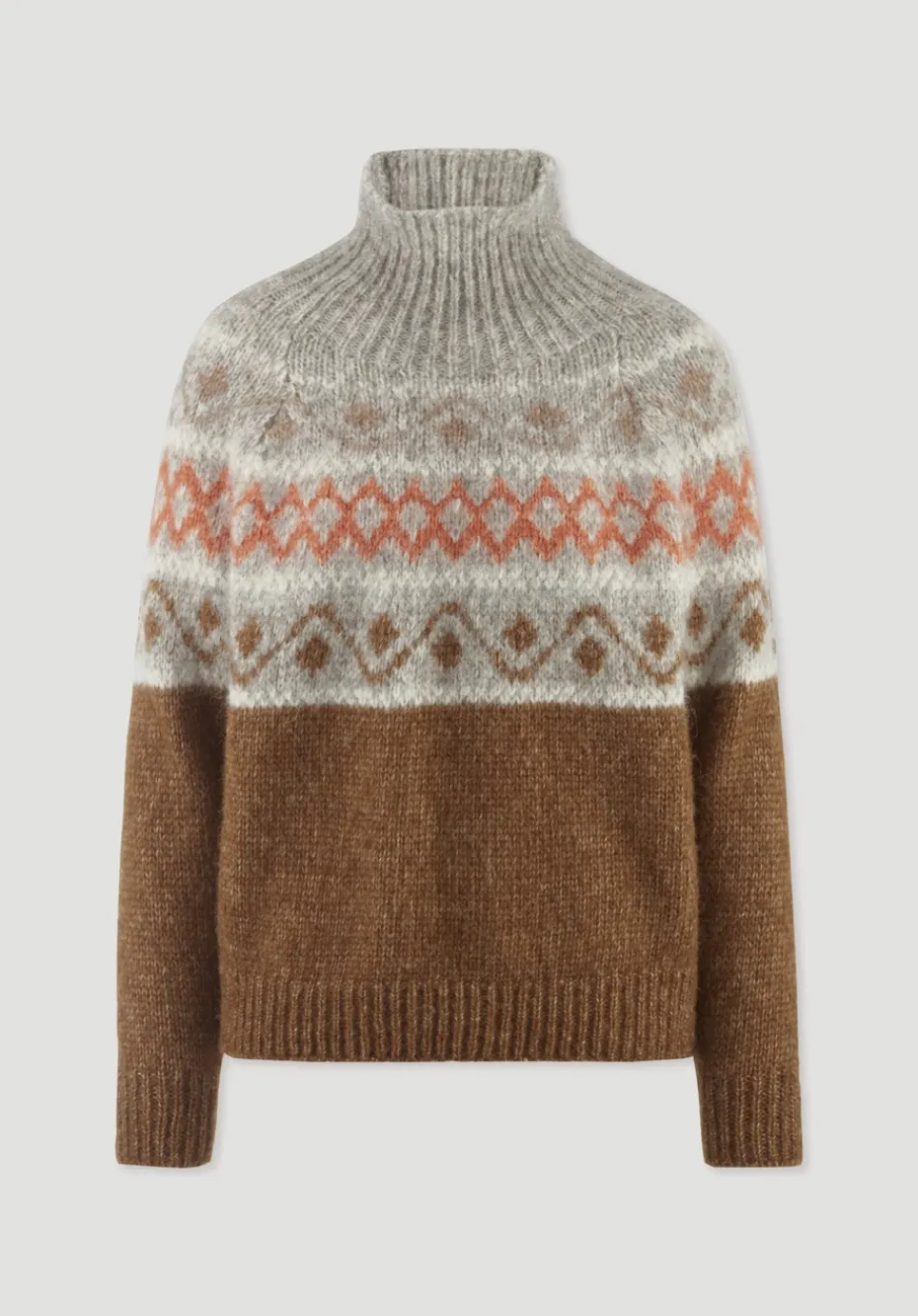 hessnatur Strick Pullover Relaxed aus Alpaka mit Bio-Baumwolle von cognac Sale