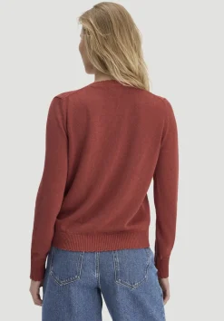 hessnatur Strick Pullover Relaxed aus Leinen mit Bio-Baumwolle und LENZING™ ECOVERO von terrakotta Clearance